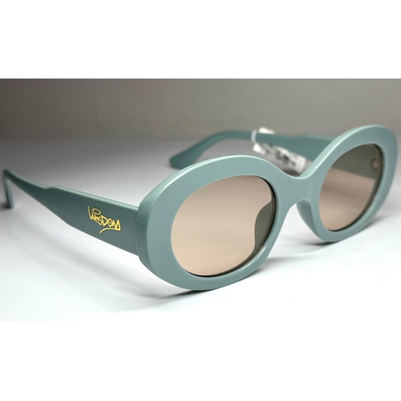 WISDOM FASHION HOUSE FRAME 16 SAGE BEIGE OVAL SUNGLASSES. 53 mm main image 13